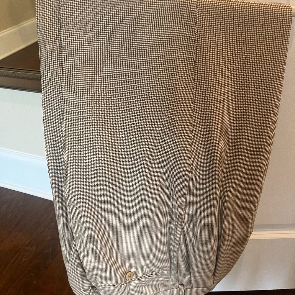 Mens Tan checked Zanella Pants